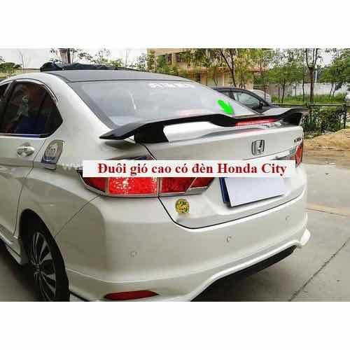 Đuôi gió Cánh lướt gió Honda City có Đèn, dáng Thể thao - Mộc