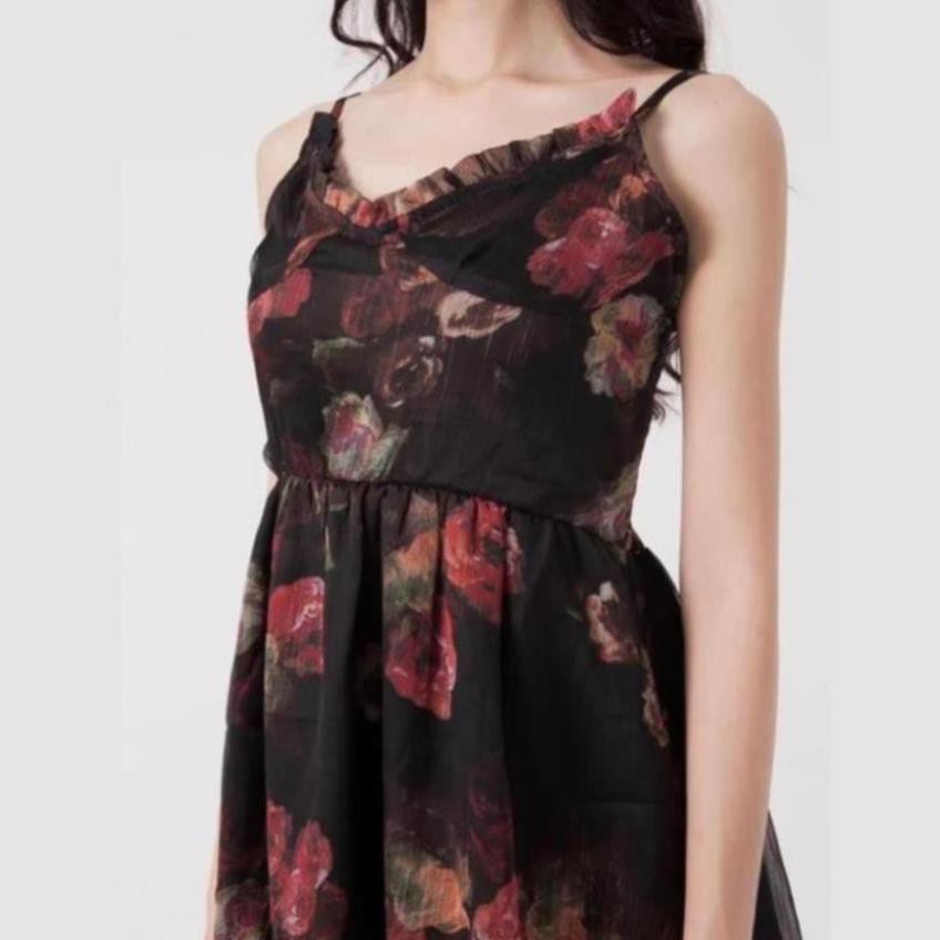 [ HÀNG ORDER ] Đầm hai dây hoa Flower Sling Dress style Hàn Quốc