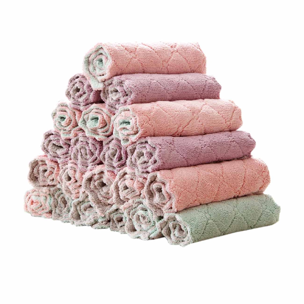 Bộ 5/10 Khăn Lau JUJIAJIA Loại Dày Thấm Hút Nước Tốt