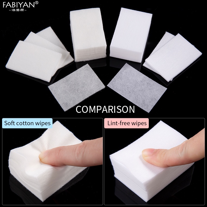 Bộ 450 miếng cotton FABIYAN không xơ vải tiện dụng để tẩy sơn móng tay gel acrylic