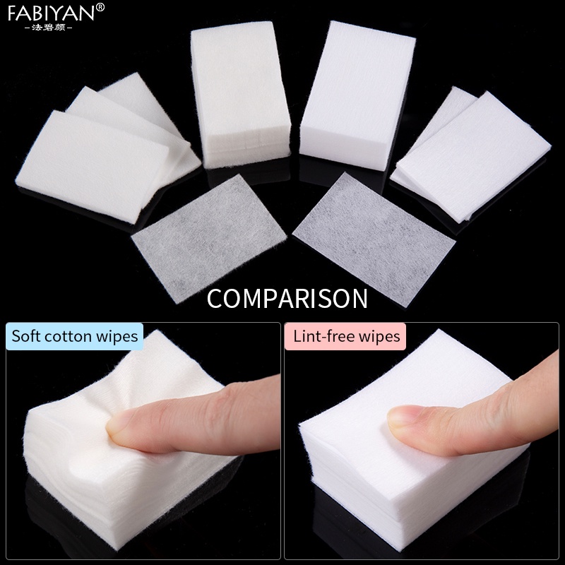 Bộ 450 miếng cotton FABIYAN không xơ vải tiện dụng để tẩy sơn móng tay gel acrylic，Giấy lau gel nail , giấy chùi gel
