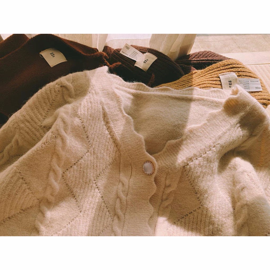 𝗺𝗶𝗲 𝘀𝘁𝘂𝗱𝗶𝗼 - HÀNG CÓ SẴN Cardigan len lượn sóng