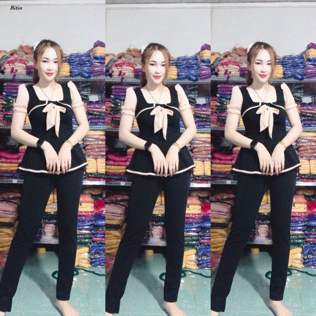 đồ bộ cát hàn mặc nhà siêu cute