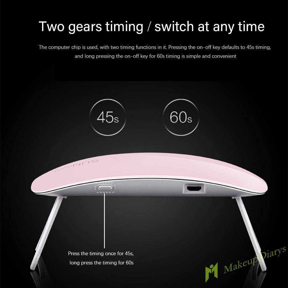 Đèn Led Uv Sấy Khô Sơn Móng Tay 6W Kèm Dây Cáp Usb