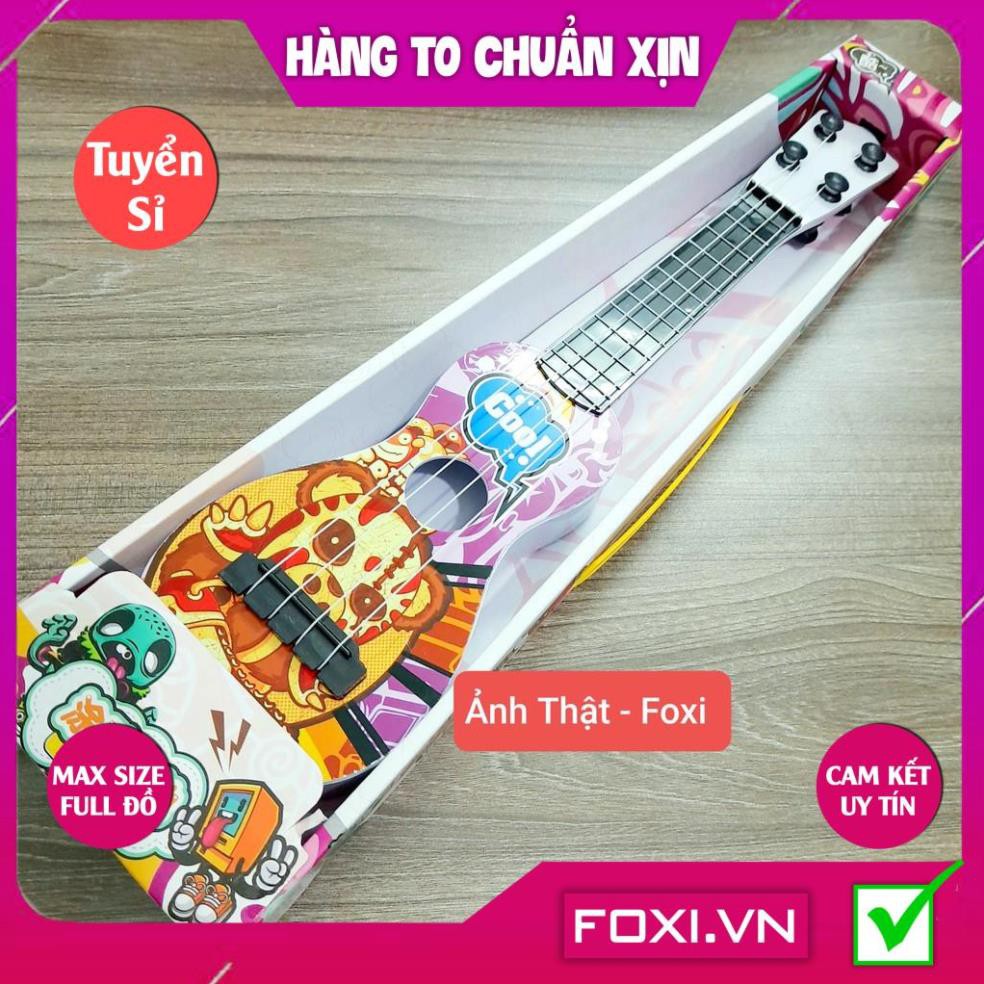 Đồ chơi phát nhạc và nhạc cụ Đàn Guitar Mini Foxi-Ukulele cho bé vừa chơi vừa học phát triển trí tuệ