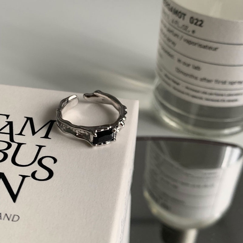 Bộ Nhẫn Đính Đá zircon Phong Cách Hiphop Thời Trang Cho Nam Nữ