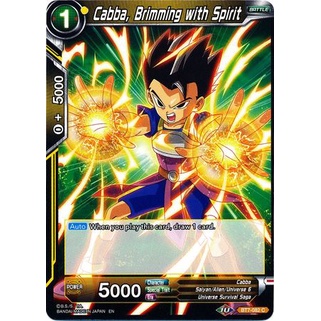 Thẻ bài Dragonball - TCG - Cabba, Brimming with Spirit / BT7-082'