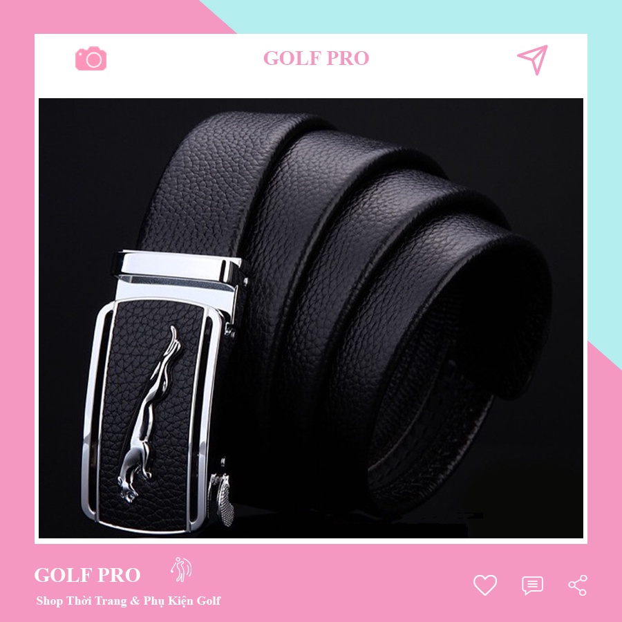 Thắt lưng chơi golf nam chất da thật cao cấp GOLF PRO TL018