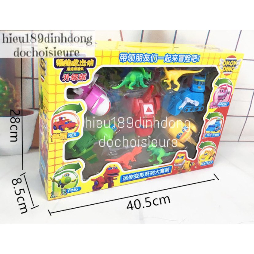 Bộ 4 Con Biệt Đội Khủng Long Biến Hình Gogo Dino (ảnh thật)