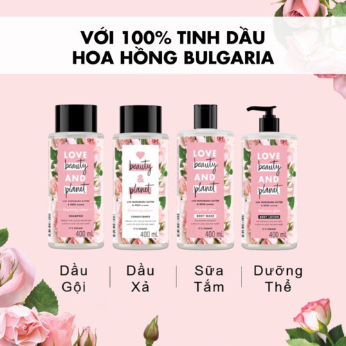 [HB GIFT - BW] Sữa dưỡng thể/ Sữa tắm cao cấp Love Beauty & Planet 400ml (giao mẫu ngẫu nhiên) | BigBuy360 - bigbuy360.vn