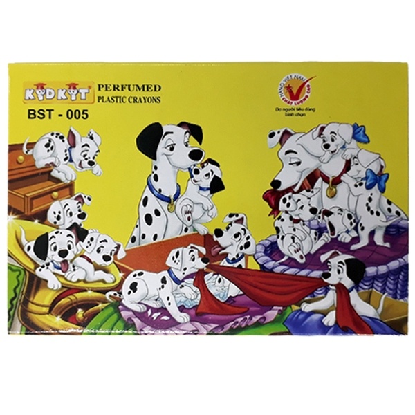 Viết Sáp Màu Chó Đốm BS-005 (12 Màu) (Mẫu Bao Bì Ngẫu Nhiên)