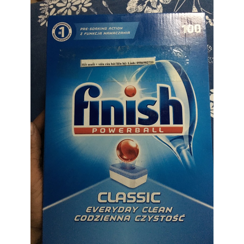 Viên rửa bát chén finish 100 viên