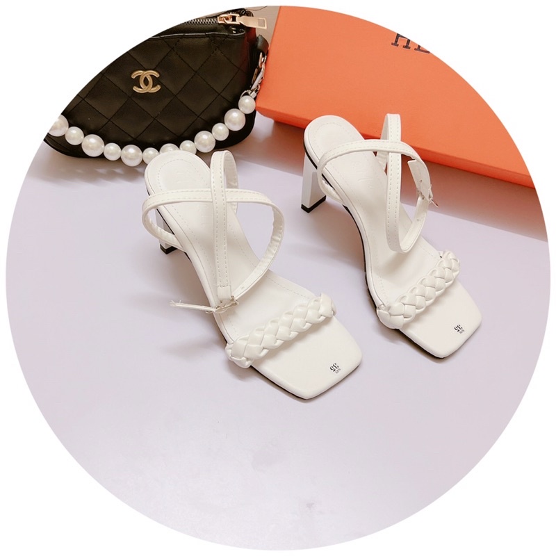 GIÁ SỈ RẺ, GIÀY SANDAL NỮ QUAI TẾT NHỎ GÓT DẸT 8p TÔN DÁNG