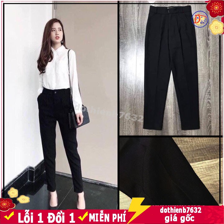 Quần baggy suông ống bằng ⚡️ VIDEO ẢNH THẬT ⚡️ có khóa kéo siêu xinh CHẤT TUYẾT MƯA THÁI LÊN DÁNG CÔNG SỞ