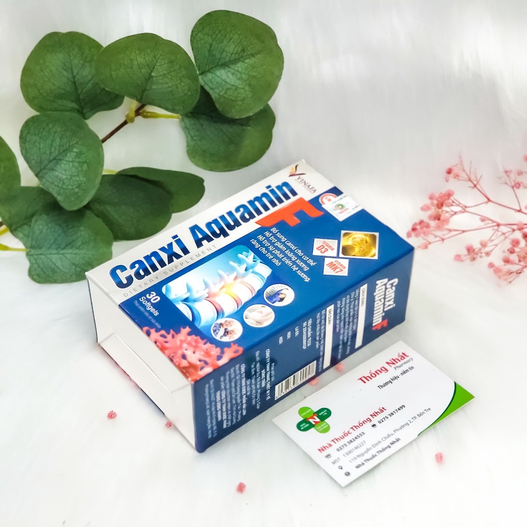 Viên uống bổ sung Canxi tảo đỏ tăng chiều cao ngừa loãng xương cho mẹ bầu Canxi Aquamin F hộp 30 viên