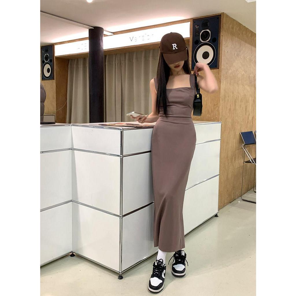 Đầm Hai Dây Dáng Dài Ôm Eo Phong Cách Thời Trang Mới Dành Cho Nữ 61622