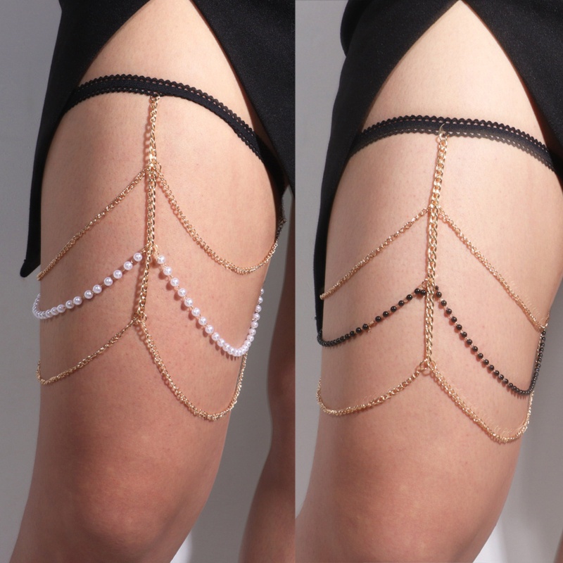 Chuỗi Dây Đeo Chân Co Giãn Đính Ngọc Trai Thanh Lịch Cho Nữ