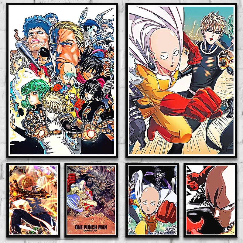 Poster Phim One-Punch Man Phong Cách Retro Nghệ Thuật Chất Lượng Cao Trang Trí Tường Quán Cà Phê MS: 305