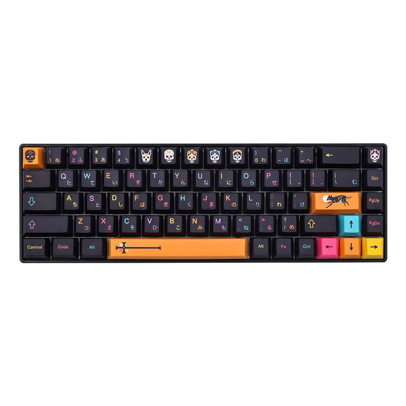 GMK Mictlán black personalized keycaps Mictlan Keycap Bộ Nắp Bàn Phím Cơ cherry Profiles 75% PBT 7U Màu Đen Cá Tính Mictlan Keycap