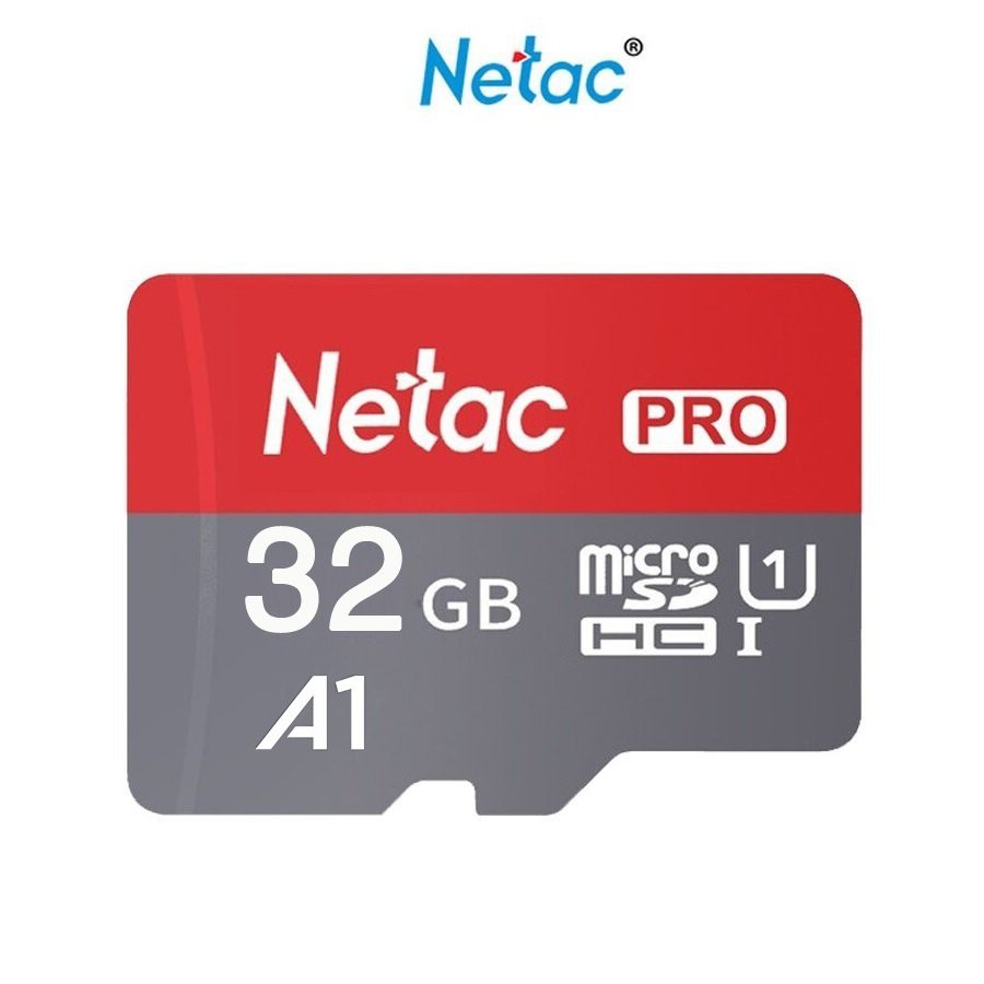 Thẻ nhớ MicroSDXC Netac Pro A1 32GB 667x U1 2K 98MB/s - Không Box (Xám)