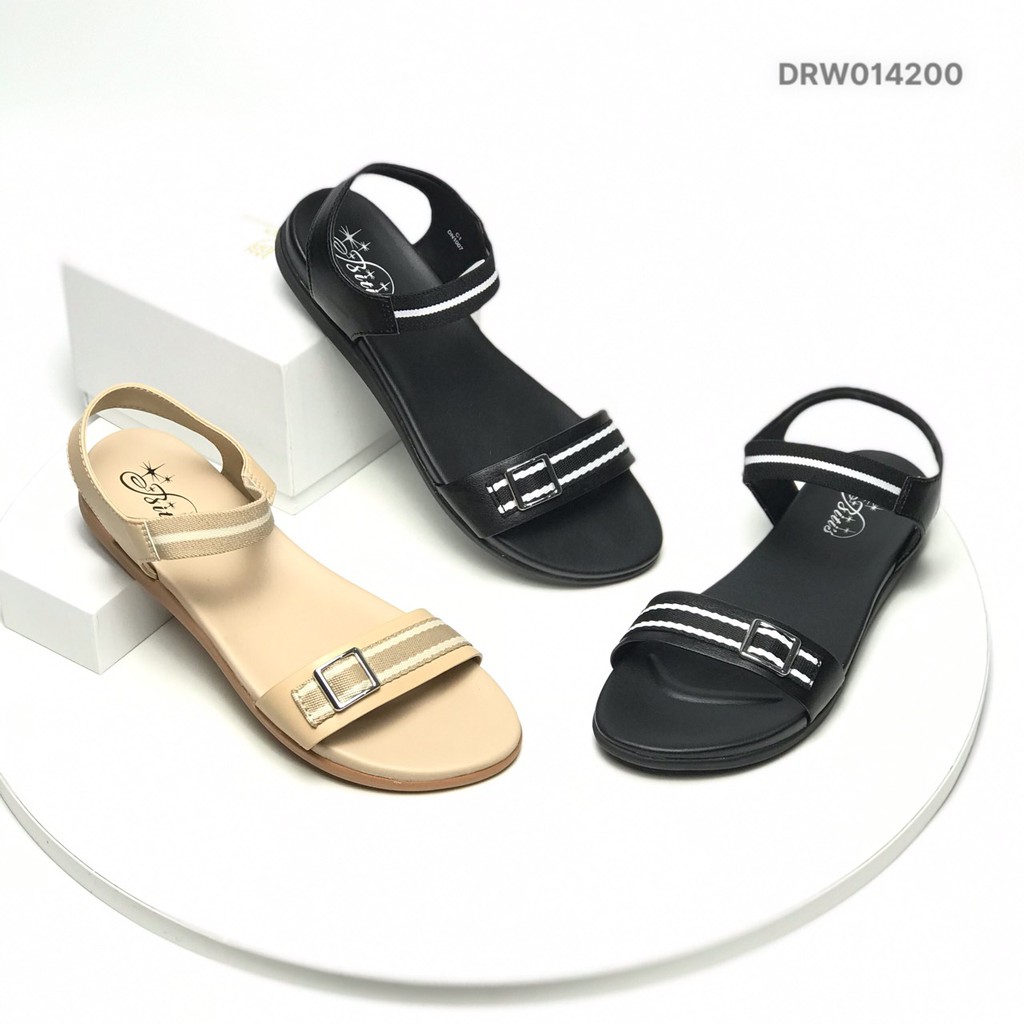 Sandal nữ BlTIS ❤️FREESHIP❤️ Dép quai hậu nữ quai chun phối họa tiết kẻ ngang DRW014200