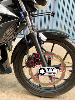 [SATRIA/RAIDER] Combo 7 ỐC TITAN GR5 gắn Đĩa , Pas heo