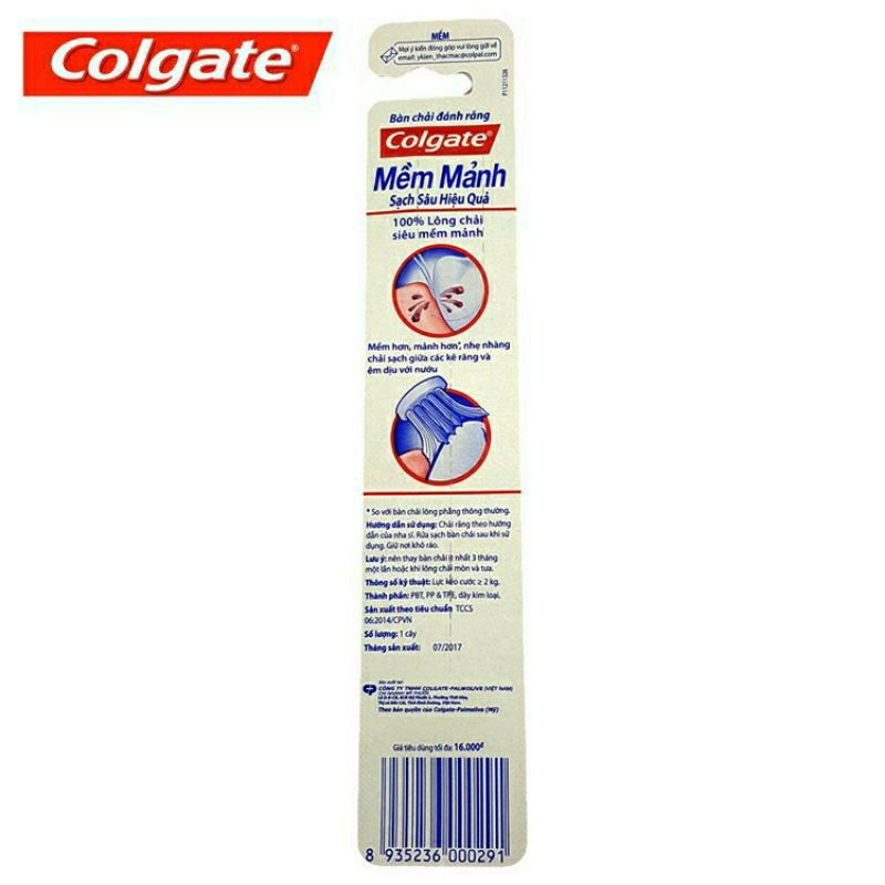 bàn chải colgate siêu mềm mảnh