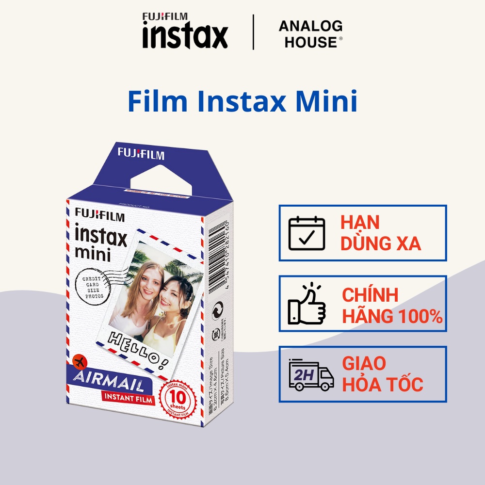 FILM INSTAX MINI Viền Airmail FUJIFILM dùng cho máy ảnh chụp lấy liền