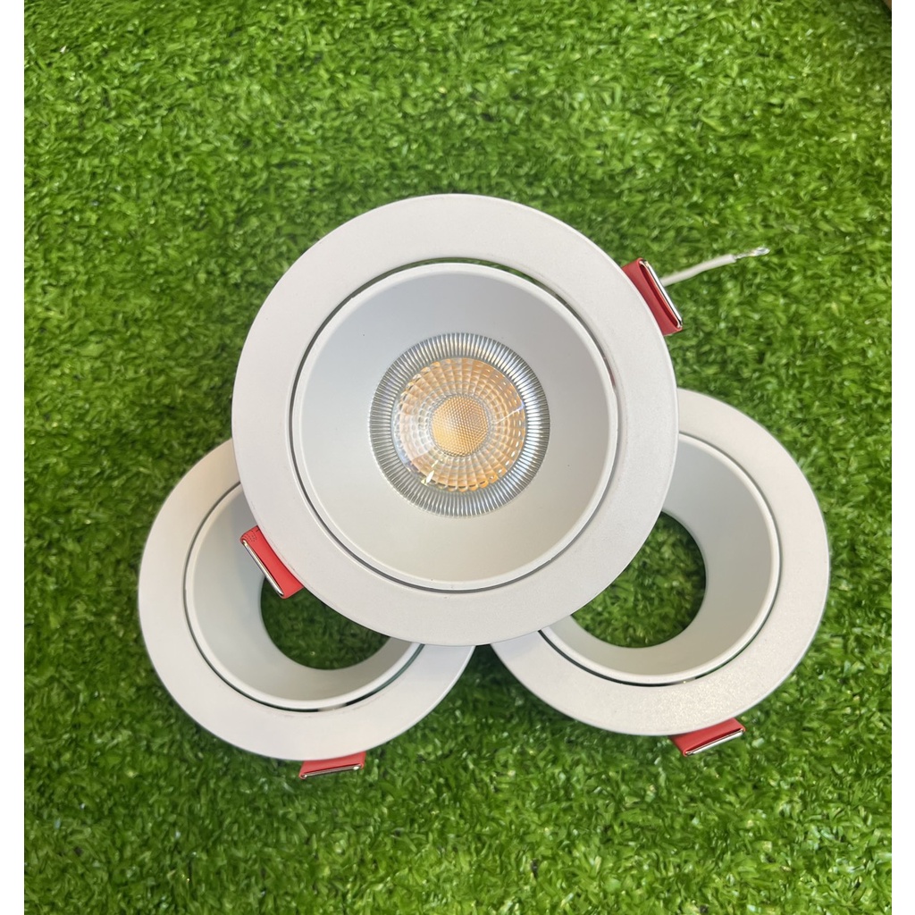 Trọn Bộ Đèn Downlight Cob 6W. Đèn Led Âm Trần Chỉnh Hướng 6W Chống Chói Ánh Sáng Trung Tính | Khoét Lổ 70mm Điện Áp 220V