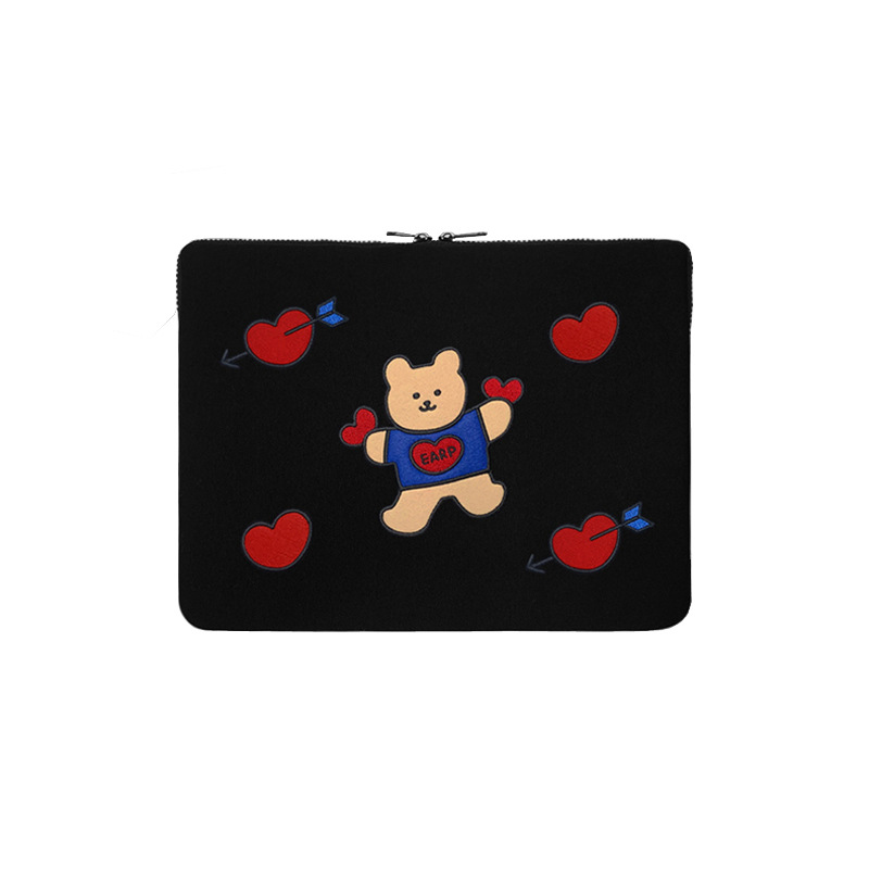 Túi Đựng Ipad / Máy Tính Bảng Thêu Hình Gấu Cherry Xinh Xắn Phong Cách Hàn Quốc | BigBuy360 - bigbuy360.vn