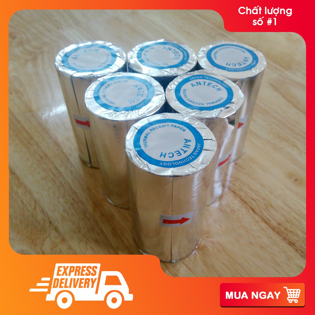 Giấy in nhiệt K57, Giấy in hoá đơn K57x38mm (Dùng cho máy Pos, Taxi, ATM)