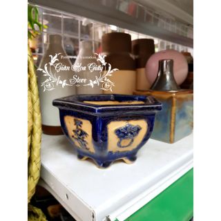 Chậu gốm lục giác gốm Biên Hòa kiểu cổ