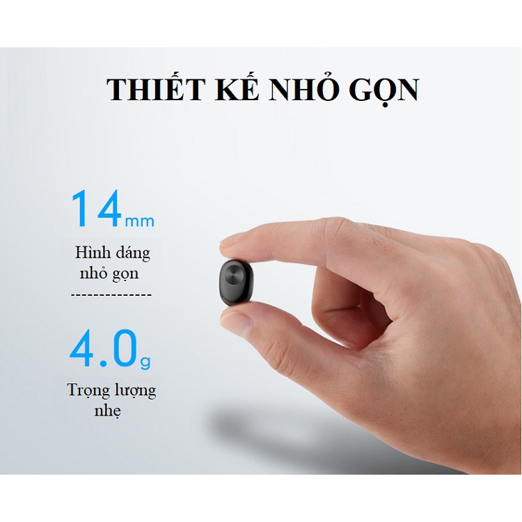 Tai Nghe Nhét Tai ❤️FREESHIP❤️ Tai Nghe Bluetooth Nhỏ Gọn, Thời Trang - Tai Nghe BL1 Có Dock sạc 700mAh Sạc Mọi Nơi