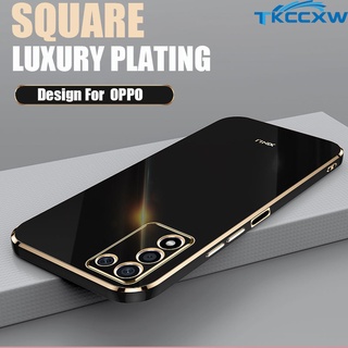 Ốp điện thoại TPU silicone dẻo mỏng viền vuông mạ sang trọng dành cho REALME X 2 PRO Q3S Q3T GT NEO 2 2T NARZO 30