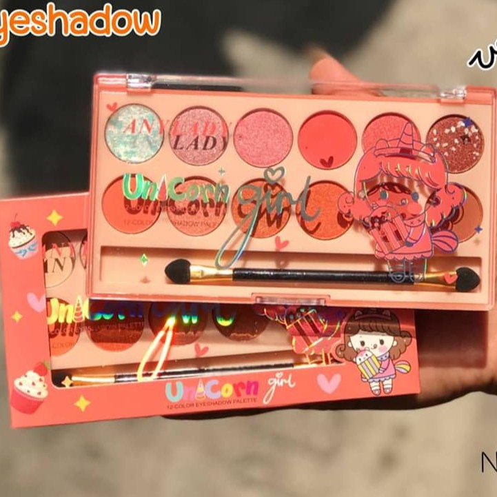 Phấn Mắt 12 Ô Nhũ Lì Unicorn ANYLADY 843