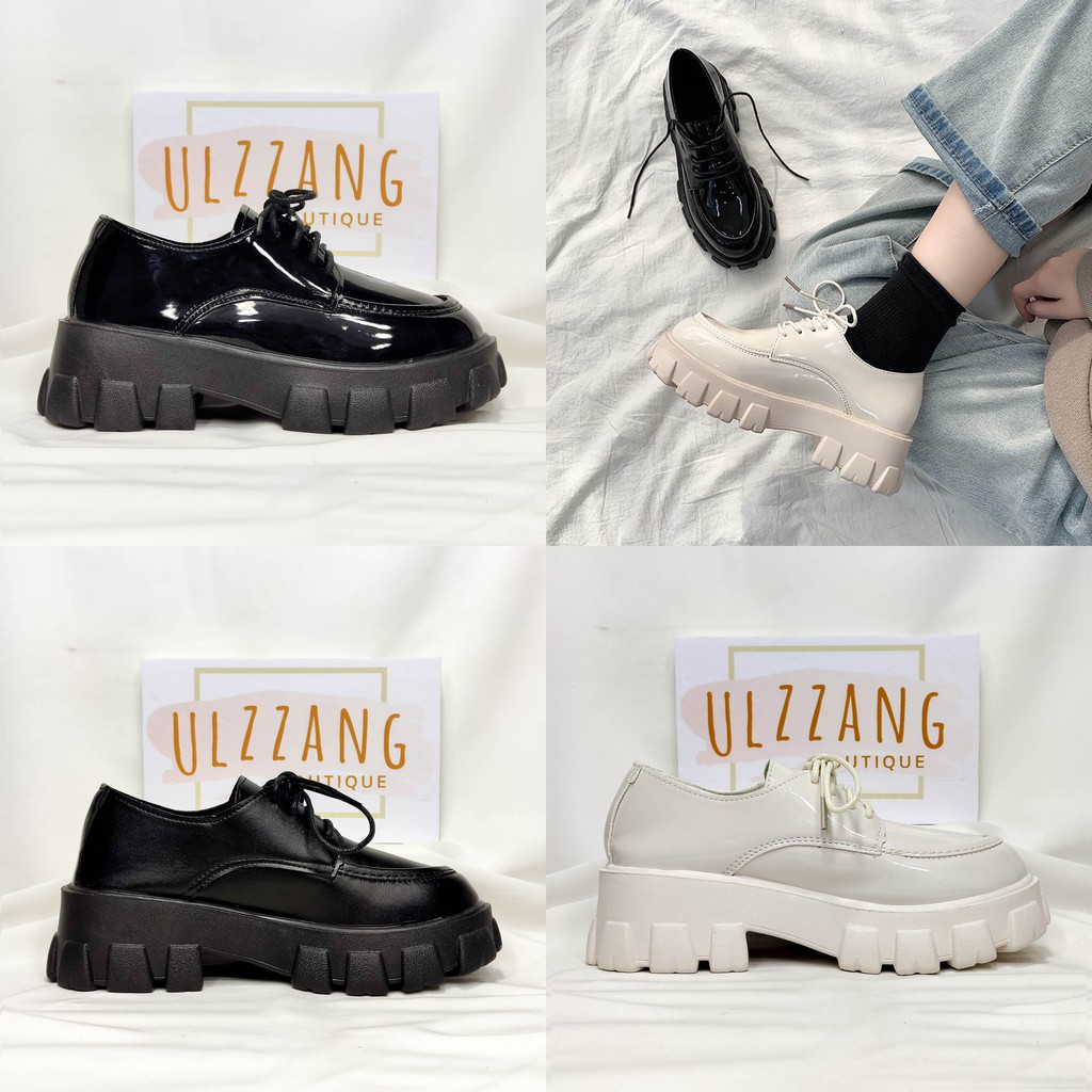 Giày Oxford nữ giày ulzzang đế cao mũi tròn mới