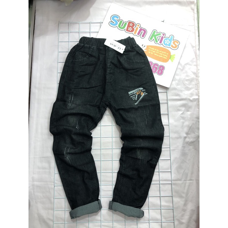 SB8001 - Quần jeans bé trai sz 40-50kg quần bò cho bé cạp chun sai to