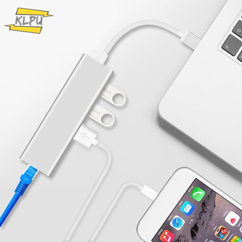 Đầu Chuyển Đổi Klpu Usb2.0 / 3.0 Sang Rj45 Ethernet 4 Cổng Cho Macbook Asus Laptop | BigBuy360 - bigbuy360.vn