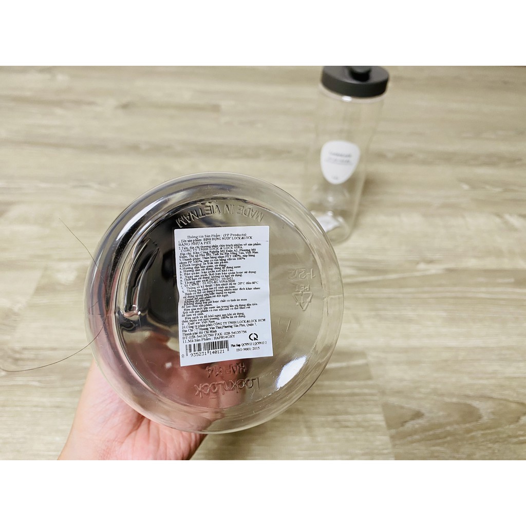 BÌNH NƯỚC 1.5L LOCKNLOCK EASY GRIP BẰNG NHỰA CAO CẤP, plastic water bottle 1500 ml, chứa đựng nhiều Lock&Lock 1.5 L