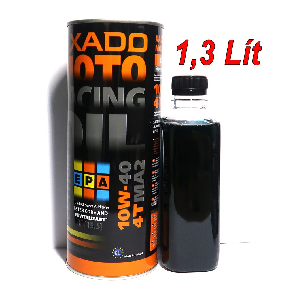 1,3 Lít Nhớt XADO Racing 10W40 Nhập Khẩu Cho Raider, Satria, GSX, ...