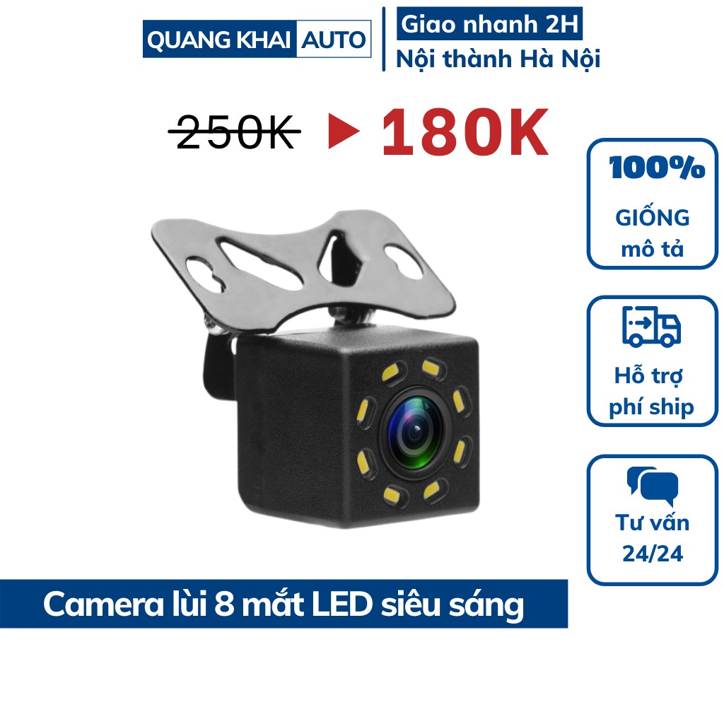 Camera lùi ô tô - 8 led trợ sáng