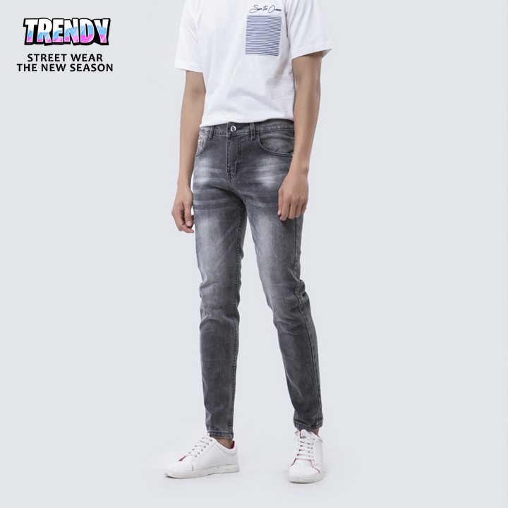 Quần jean nam xám đậm ✅ Quần jean nam màu xám form slimfit ✅TRENDY STORE [#456] | BigBuy360 - bigbuy360.vn