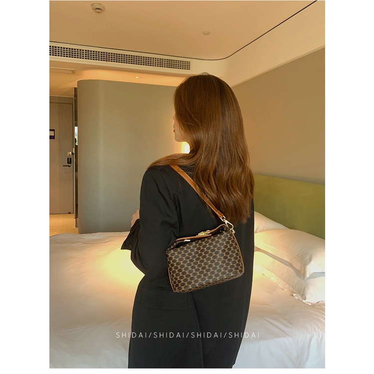 Túi Đựng Hộp Cơm Trưa Một Bên Vai Họa Tiết Hoa Cổ Điển Cầm Tay Dễ Phối Đồ