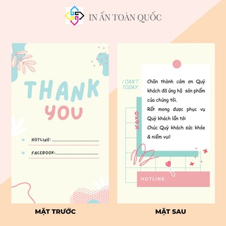 Thẻ cảm ơn, Thiệp cảm ơn 100 thiệp