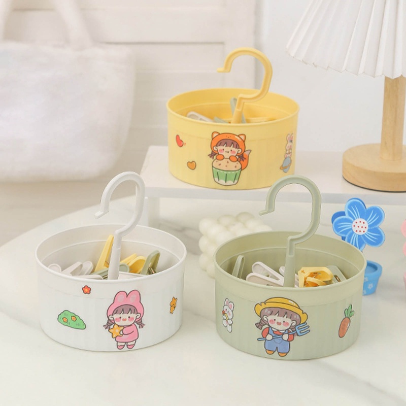 Set 24 Kẹp Nhựa Phơi Quần Áo Nhiều Màu Siêu Bền Kèm Hộp Đựng