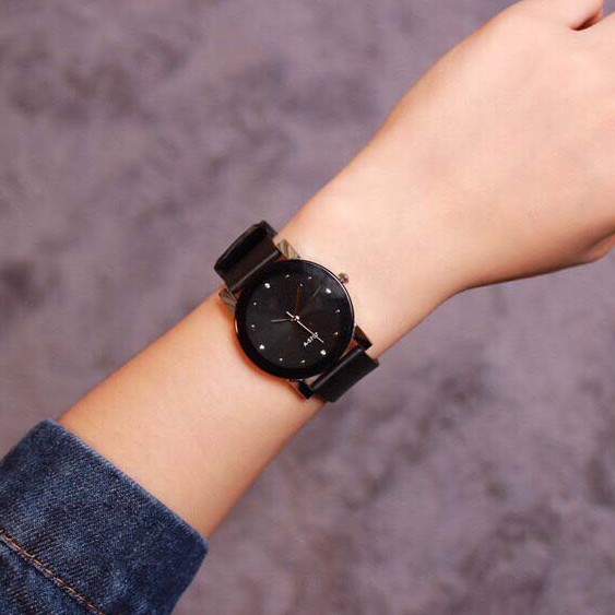 Đồng hồ thời trang nữ JH033 dây cao su cực bền, êm tay mặt chấm tuyệt đẹp | BigBuy360 - bigbuy360.vn