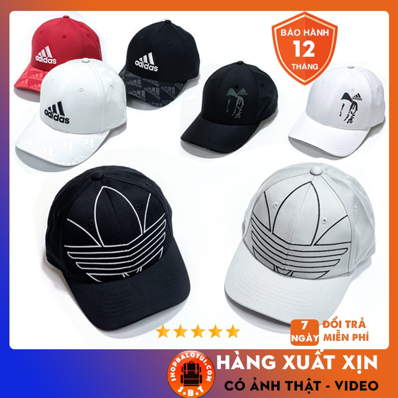 Mũ lưỡi trai  [ HÀNG XUẤT XỊN ] Mũ lưỡi trai Adidas Trefoil Bas - Logo sắc nét chuẩn kích thước, Form mũ cứng cáp ôm đầu