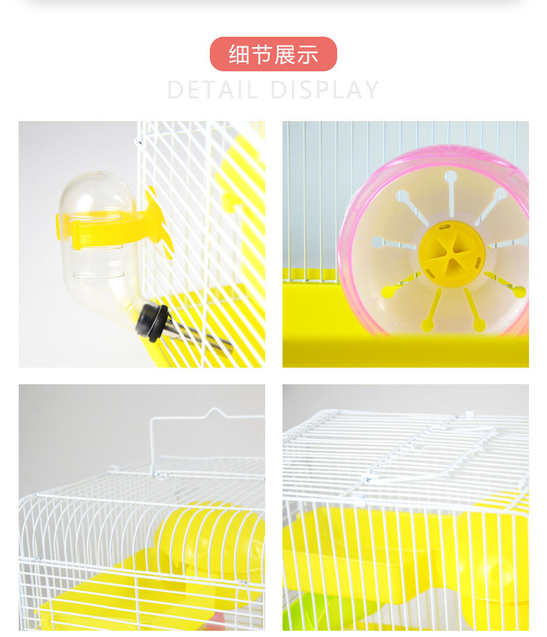 Lồng Nuôi Chuột Hamster Hình Lâu Đài Villa Vàng Cỡ Lớn Sang Trọng Cho Thú Cưng