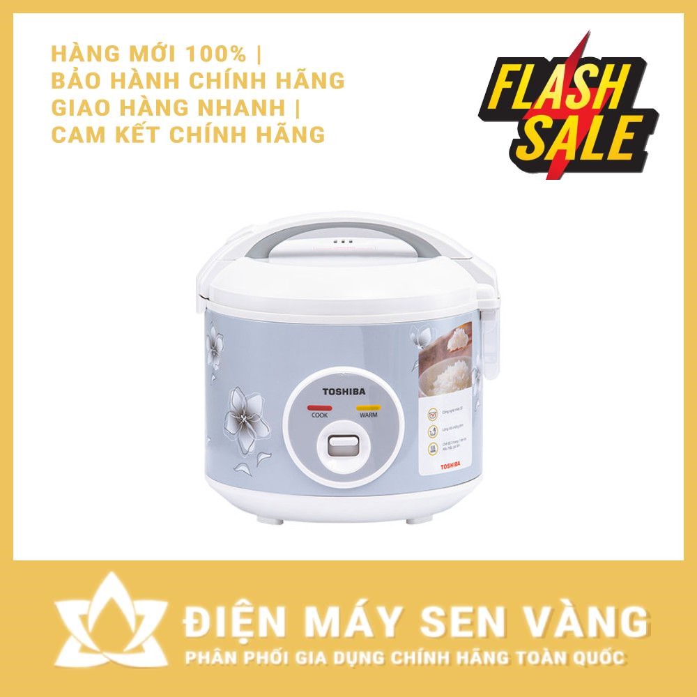 [CHÍNH HÃNG] NỒI CƠM ĐIỆN NẮP GÀI TOSHIBA RC-10JFM(H)VN 1.0L 500W - CHỐNG DÍNH (Màu xám trắng)