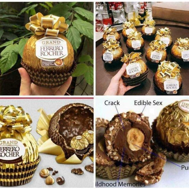 [Giá tốt] Socola Ferrero Rocher Nga hình quả cầu buộc nơ đỏ 125gr - 8000500168554 - Chính hãng